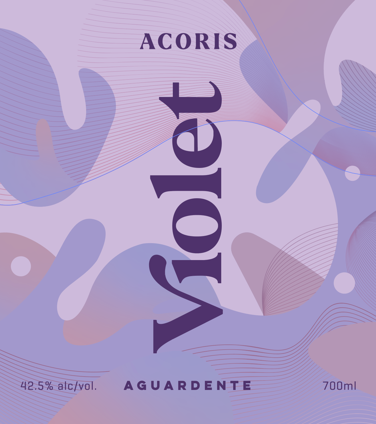 Acoris Violet Aguardente premium caft spirit, made in Winnipeg